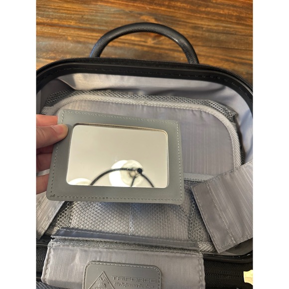 TRIFORCE‎ Marble Vanity Travel Case Cosmetic Bag Makeup Train Case w Strap - Picture 12 of 16